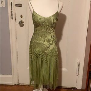 Dazzling silk beaded cocktail dress!